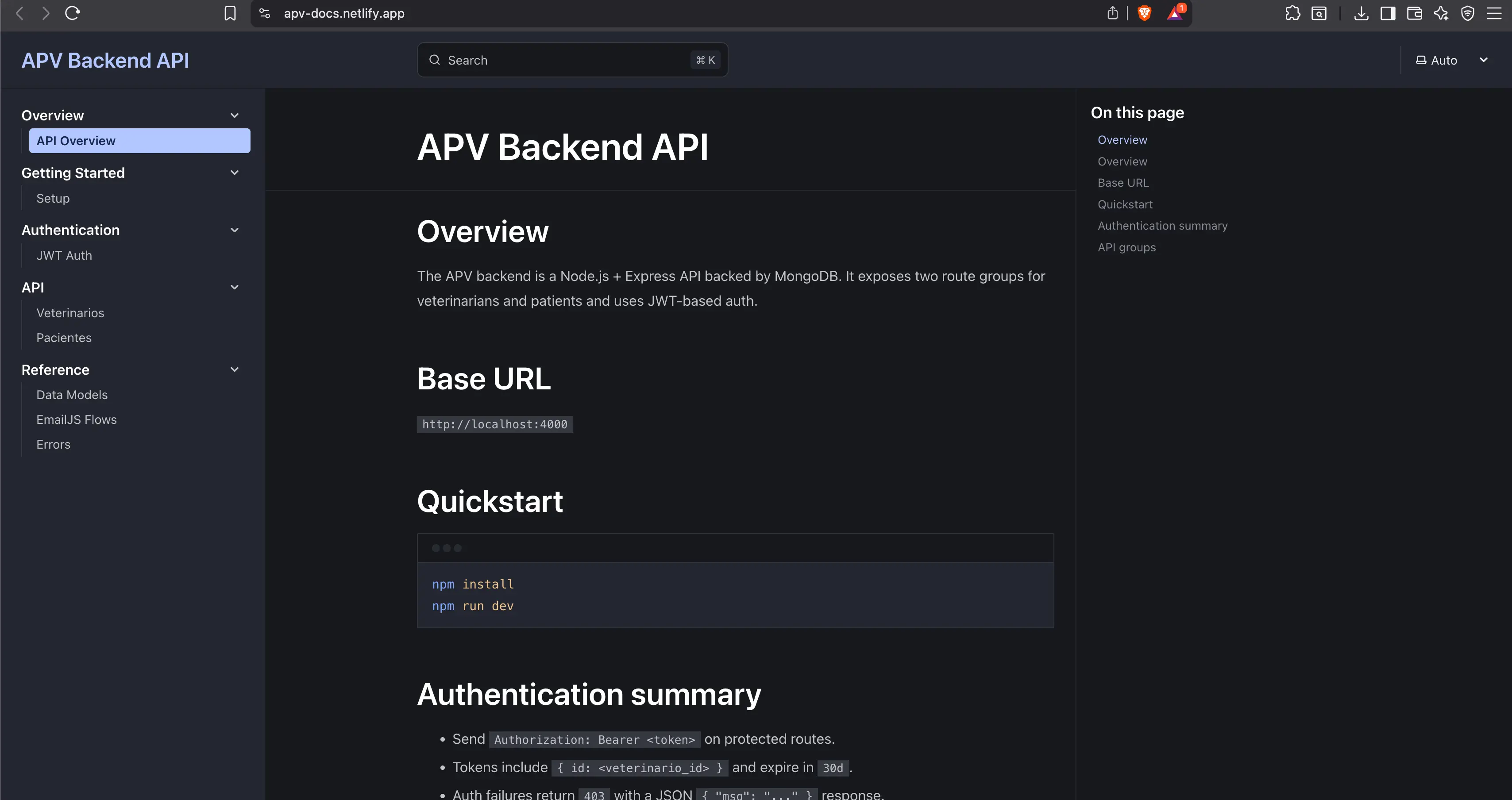 Veterinary patient management API